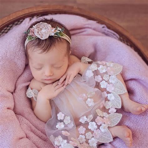 2018 New Romper & Headband Set Bebe Newborn Photography Props Photography Prop Clothes Newborn ...