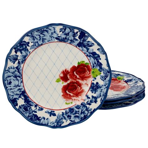 The Pioneer Woman Heritage Floral Dinner Plates, Set of 4 - Walmart.com - Walmart.com