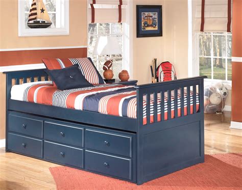 Leo Twin Trundle Storage Bed from Ashley (B103-50D-50T-53-83) | Coleman Furniture