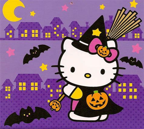 Hello Kitty Halloween Background - 1393x1251 Wallpaper - teahub.io