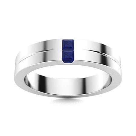 Sapphire Men's Wedding Bands | Sapphire Men's Rings | Diamondere (Natural & Certified)