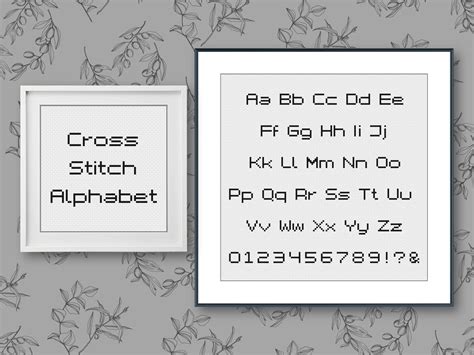 Modern Cross Stitch Alphabet Pattern Easy Cross Stitch - Etsy