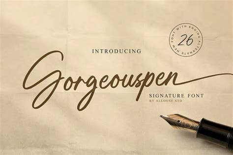 Gorgeouspen Signature Font Free Download - Creativetacos