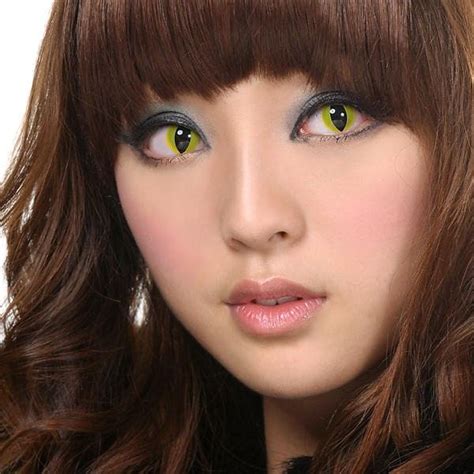 Cat Eye Contacts Yellow Geolica SF-05 Halloween Series