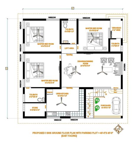 40x40 House Plans - Indian Floor Plans