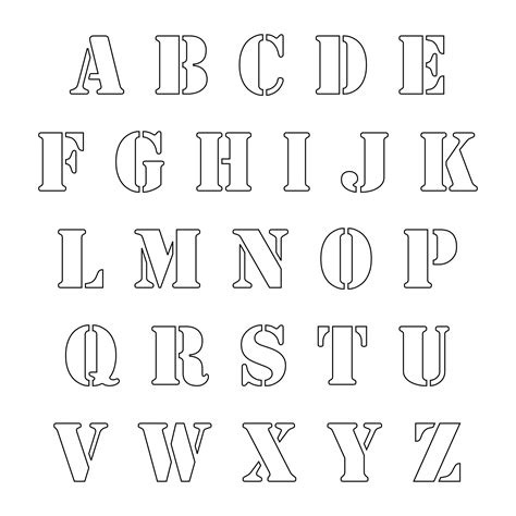 Printable Stencils Alphabet