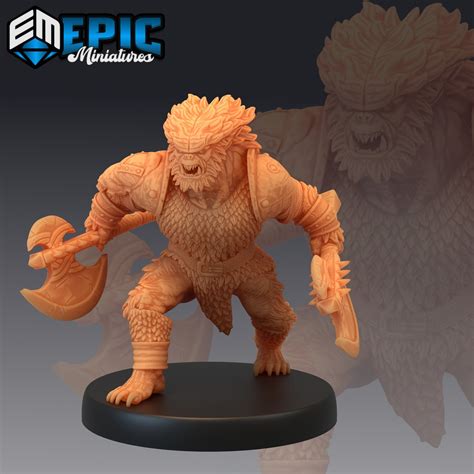 Bugbear warrior 2218 2220 medium miniature epic miniature dungeon and dragons rpg dnd bug bear ...