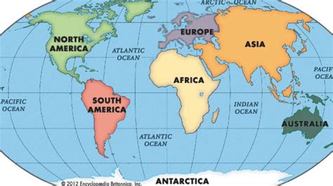 The Physical World Continents And Oceans