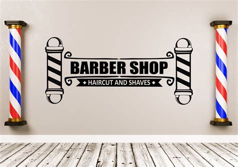 Barber Shop Wall Decal | Barber Shop Wall Sticker | Barber Shop Wall Decor BSH11 Map Wall Decal ...