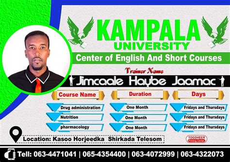 Kampala university centre of English and short courses Burao branch