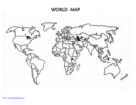 3 Ways To Memorise The Locations Of Countries On A World Map - World Map Test Printable ...