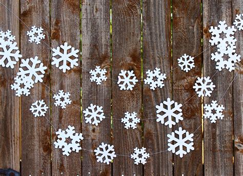 Snowflake Paper Garland Photo Prop Holiday Decor Winter