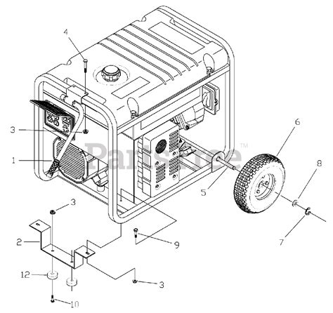 Generac 1777-0 - Generac 5,500 Watt Portable Generator Wheel Kit Parts Lookup with Diagrams ...