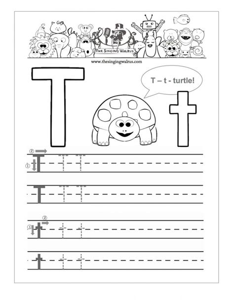 Letter T Worksheets Handwriting – AlphabetWorksheetsFree.com