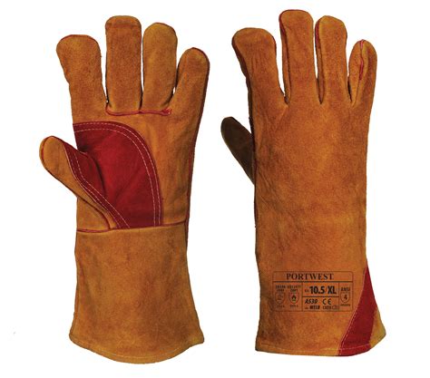 Portwest A530 Leather Welding Gloves, Kevlar - iWantWorkwear