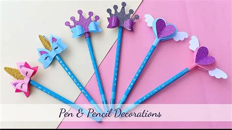 3 Easy DIY Pen & Pencil Decorations | Back to School Supplies | Craft Compilation - YouTube