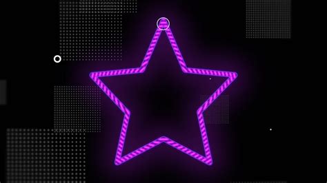 Premium stock video - Neon purple stars pattern in night