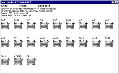 Seven String Guitar Chords