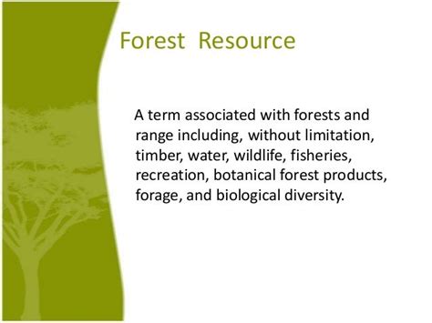 Forest resources