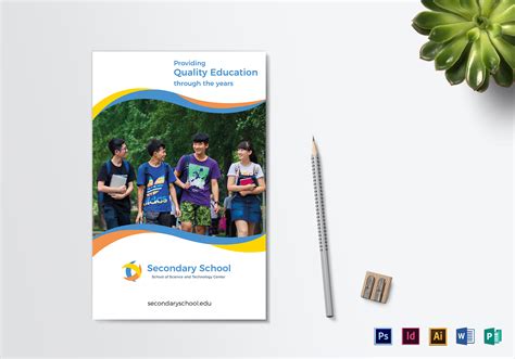 School Education Bi-fold Brochure Design Template in PSD, Word, Publisher, Illustrator, InDesign