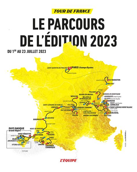 L'ÉQUIPE on Twitter: "Le parcours du Tour de France 2023 ! Plus d'infos : https://t.co ...