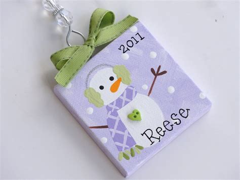 Personalized Snowman Ornament - Etsy