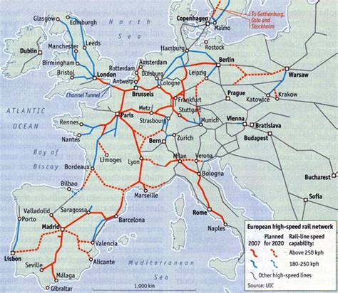 Europe Fast Train Map – Topographic Map of Usa with States