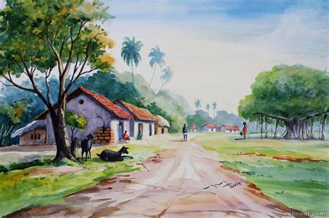 Watercolor Scenery Painting at GetDrawings | Free download