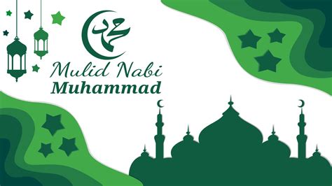 maulid nabi muhammad islamic background green vektor 11365332 Vector Art at Vecteezy