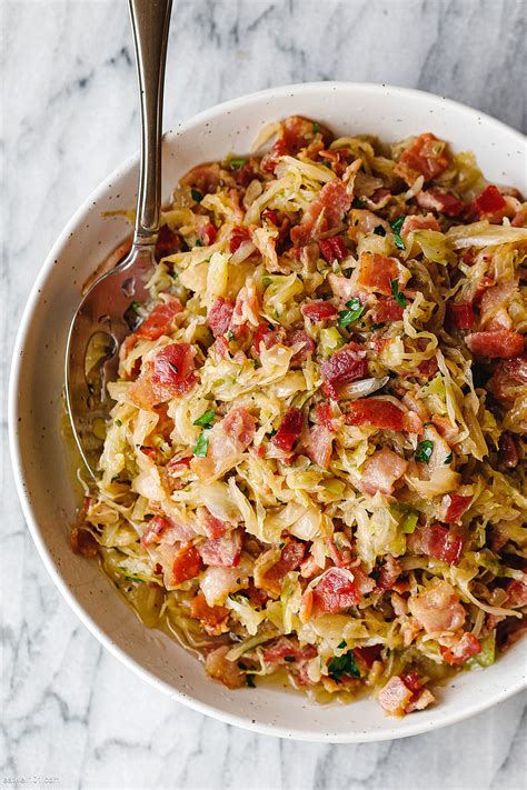 Bacon Cabbage Recipe – Pan-Fried Cabbage with Bacon — Eatwell101