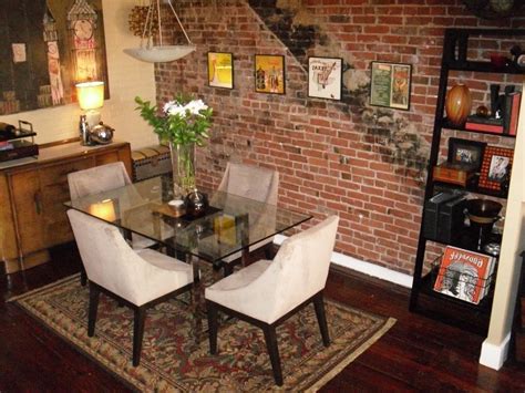 Red Brick Wallpaper Living Room Design - Mural Wall