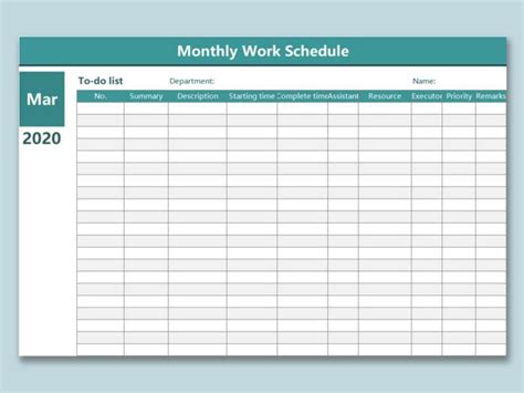 Excel Shift Schedule Template