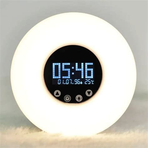 HZFCEW USB Rechargeable Wake Up Light Magical Bluetooth Light Speaker Touch Dimming Alarm Clock ...