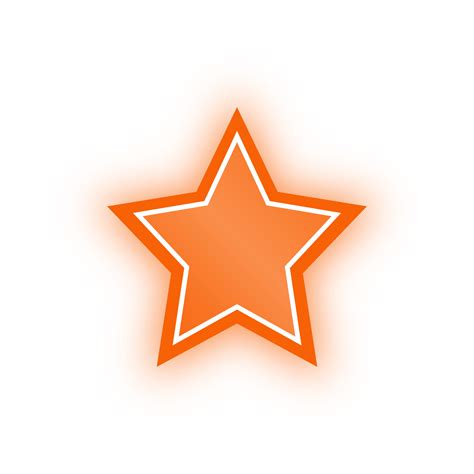 Neon Orange Star Banner, Neon Star 10974742 PNG