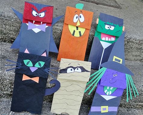 Halloween Craft: Paper Bag Puppets - Crafts by Amanda