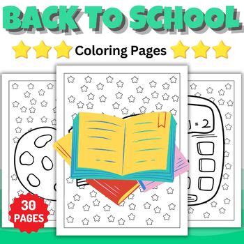 Printable Back to school Coloring Pages Sheets - Fun August Activities