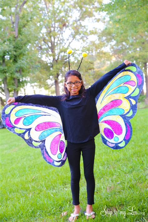 Beautiful Butterfly Costume - EASY No Sew idea | Skip To My Lou