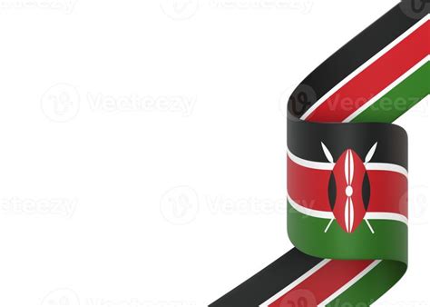 Kenya flag design national independence day banner element transparent background png