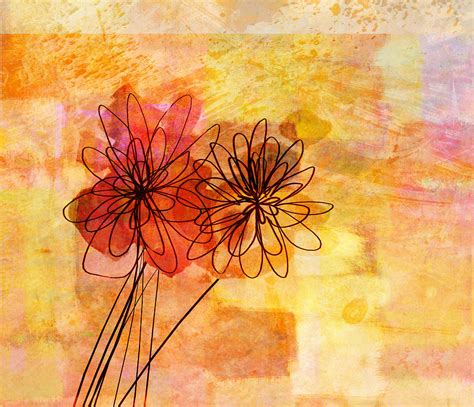 Abstract Flower Paint - Painting Photos