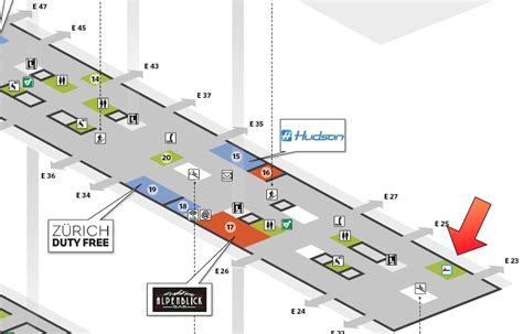 Zurich Airport Terminal Map English