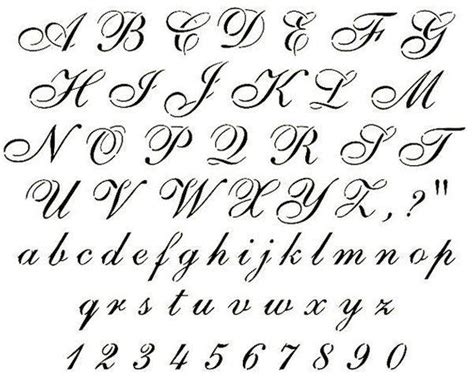 Letters In Cursive Font