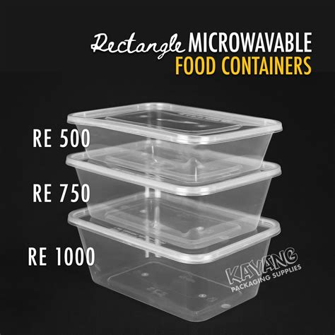 [10pcs] Rectangle Microwavable Food Container, Plastic tub | Shopee Philippines