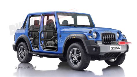 2023 Mahindra Thar 5 Door With Open Panels - New Render - Rapid Telecast