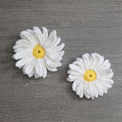 Daisy Applique Crochet Pattern, PDF Download, Crochet Flower Pattern - Etsy