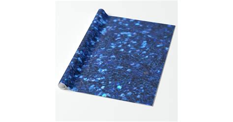 Dark Blue Glitter Wrapping Paper | Zazzle