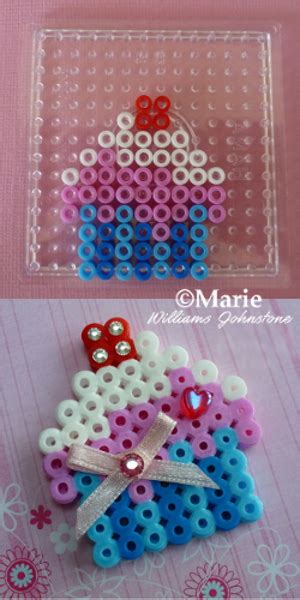 Birthday Cake Perler Beads Perler beads not only can be used in many designs with the help of ...