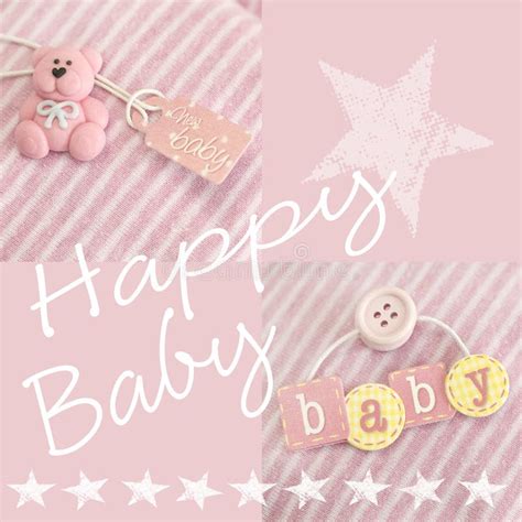 Pink Baby Girl Card Design stock illustration. Illustration of date - 169143761