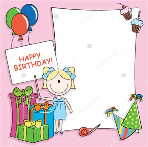 Blank Happy Birthday Card Template