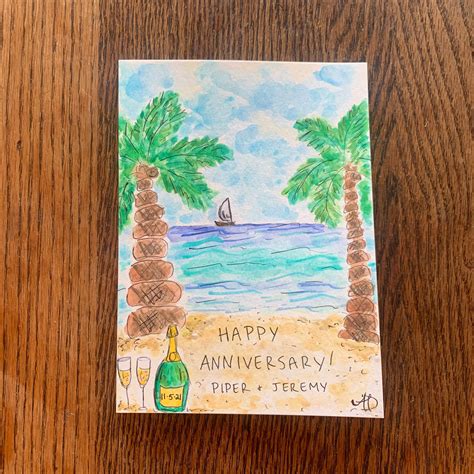 Personalized Anniversary Card Custom Anniversary Card - Etsy