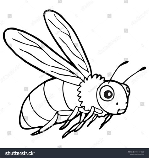 Bee Line Vector Illustration Isolated On Stock Vector (Royalty Free) 1941504895 | Shutterstock